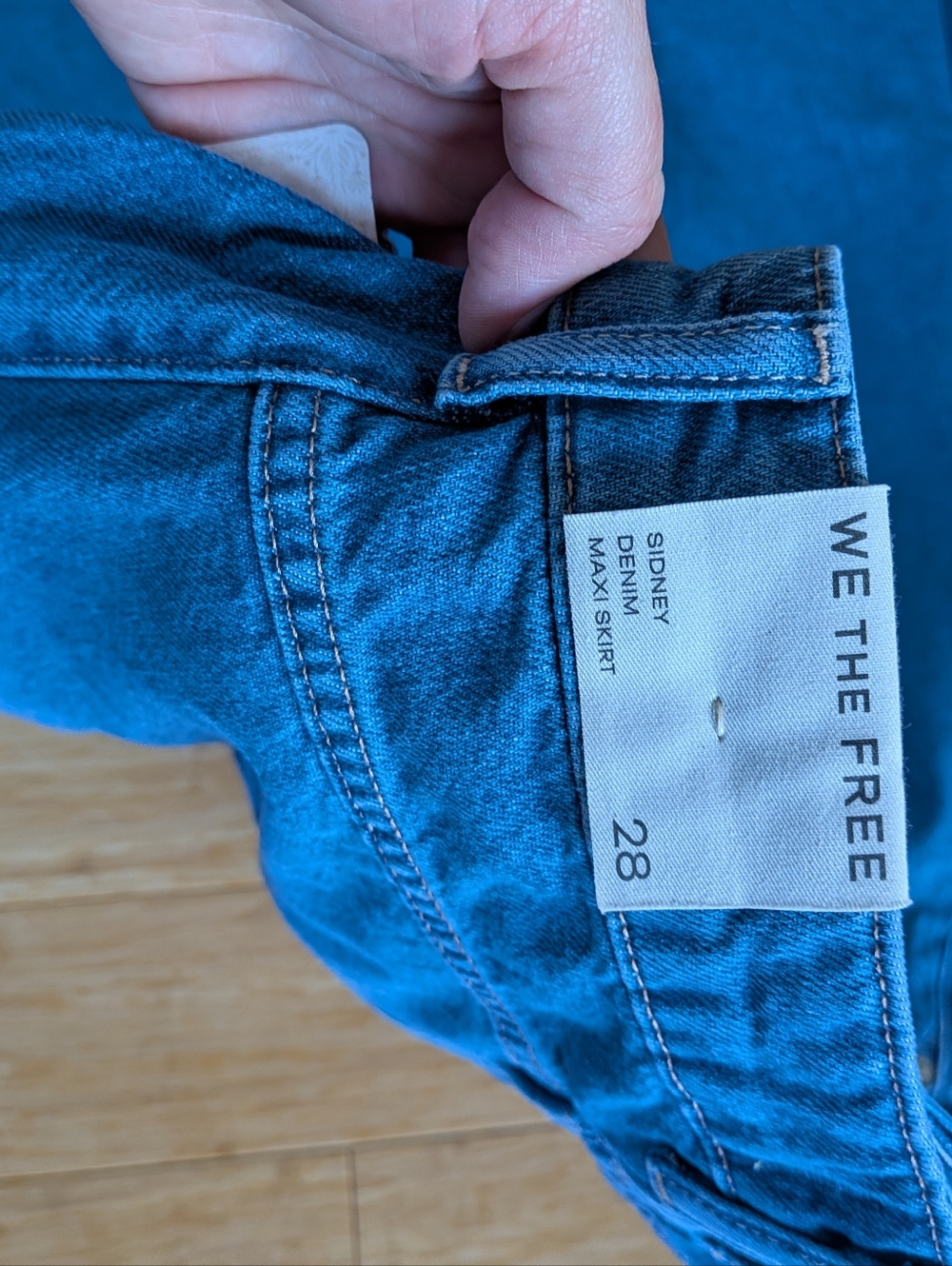 ✨ Nwt We The Free Sidney Denim Skirt Size 28 - Picture 6 of 8